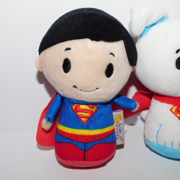 Hallmark Itty Bittys DC Comics plush Superman and White Puppy Dog Krypto Set - Picture 2 of 6